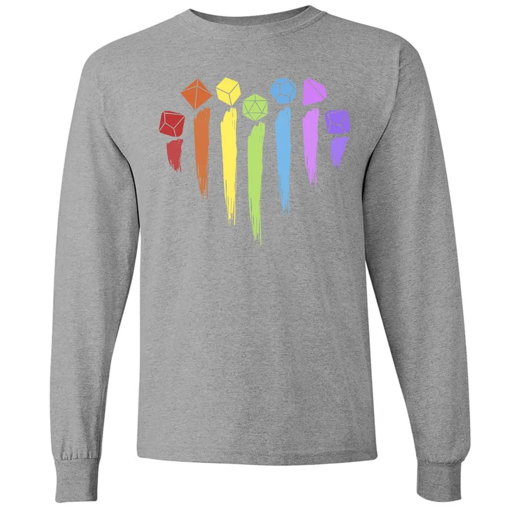 Dice Rainbow Heart Shape - Graphite Heather - 6