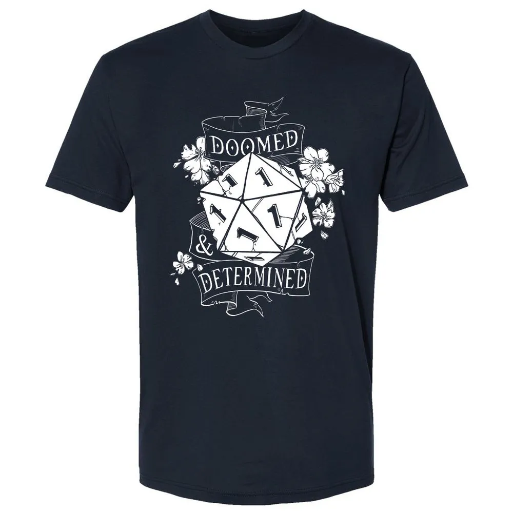 Doomed Determined Premium Unisex T-Shirt - Midnight Navy - 2