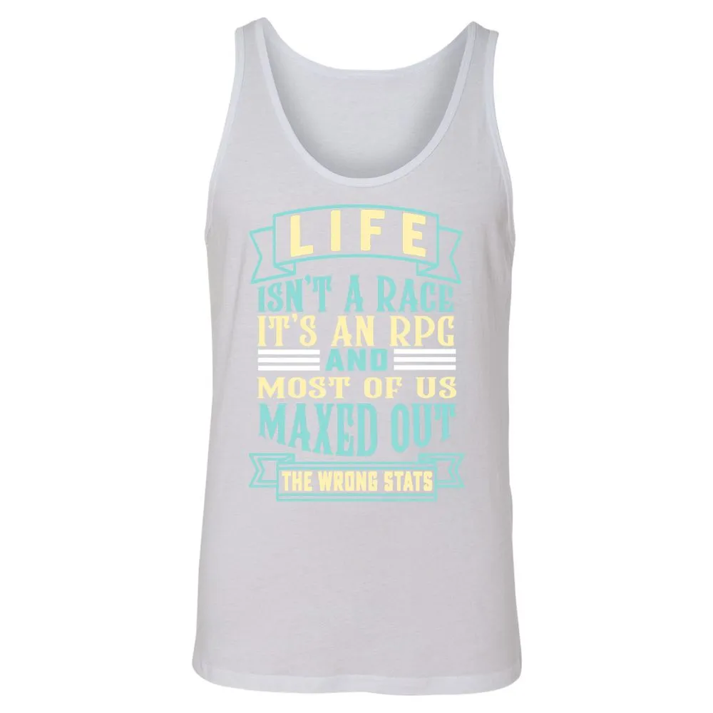 Life Is A RPG Unisex Jersey Tank - White - 14