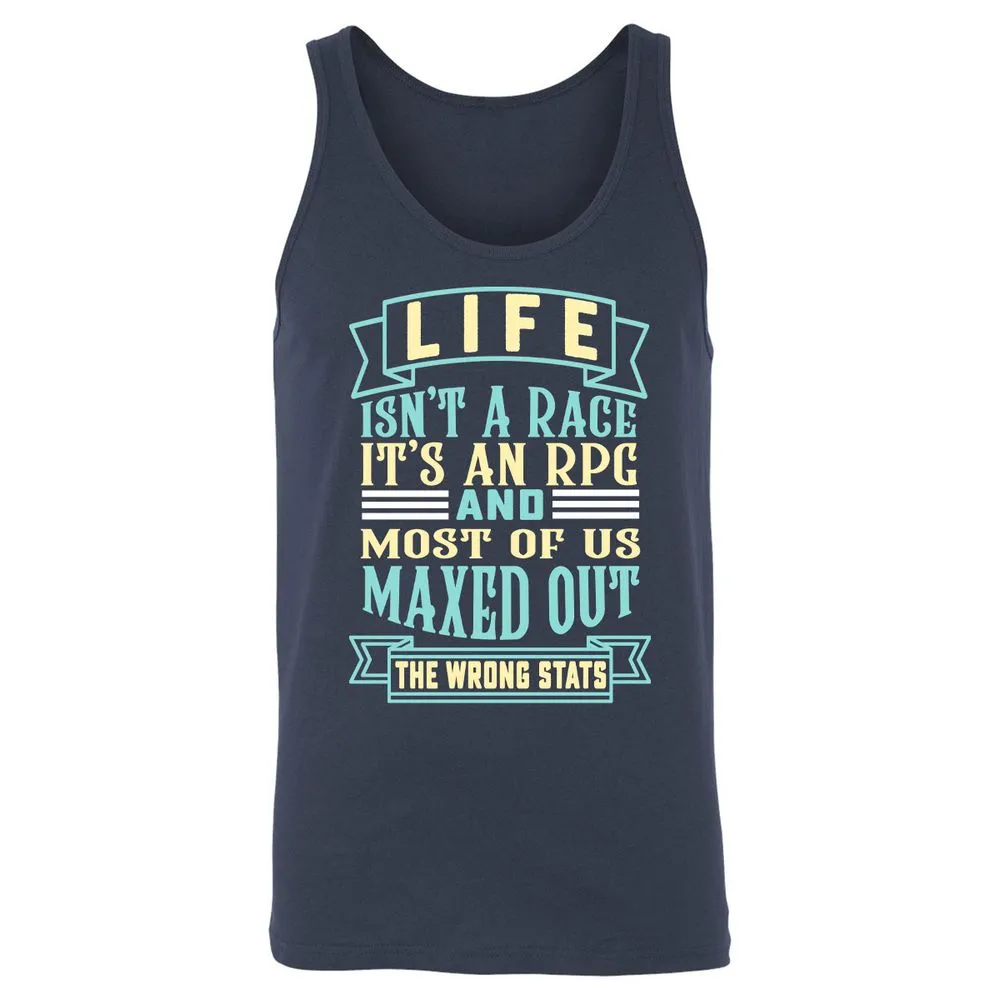 Life Is A RPG Unisex Jersey Tank - Navy - 2