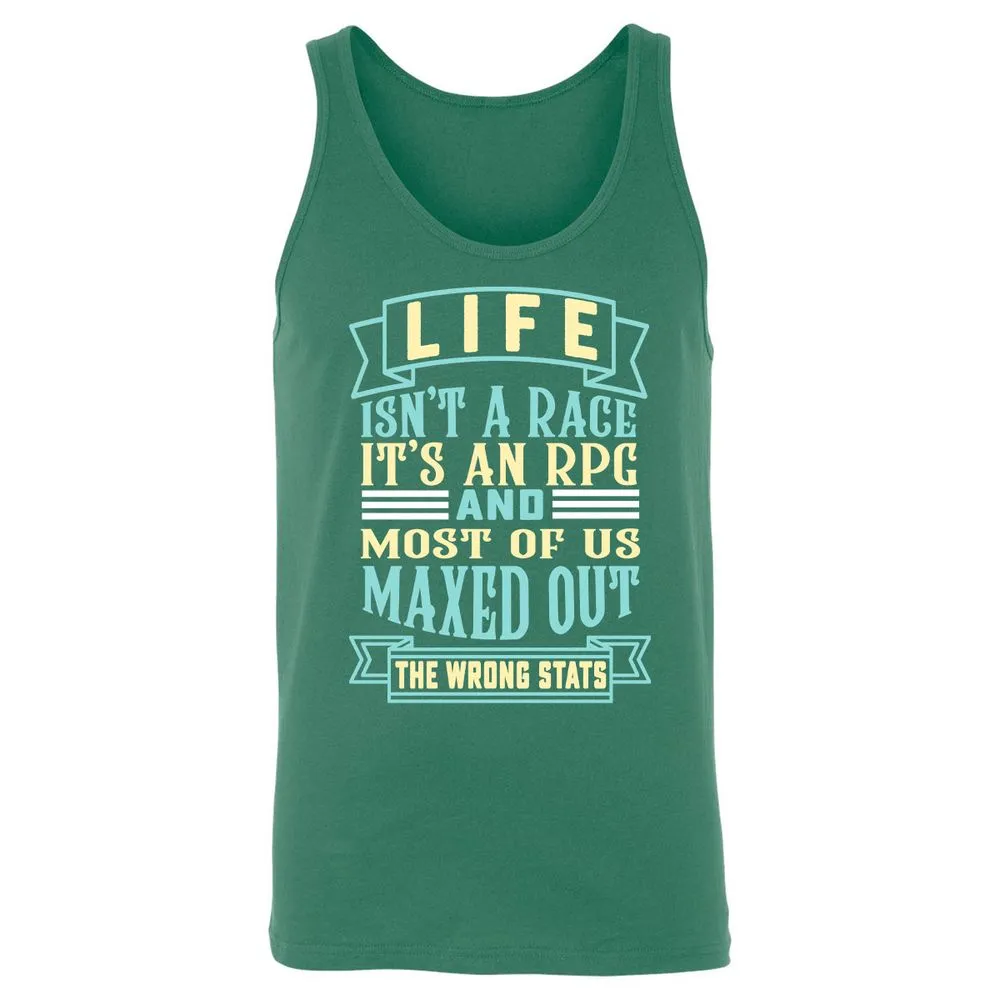 Life Is A RPG Unisex Jersey Tank - Kelly - 9