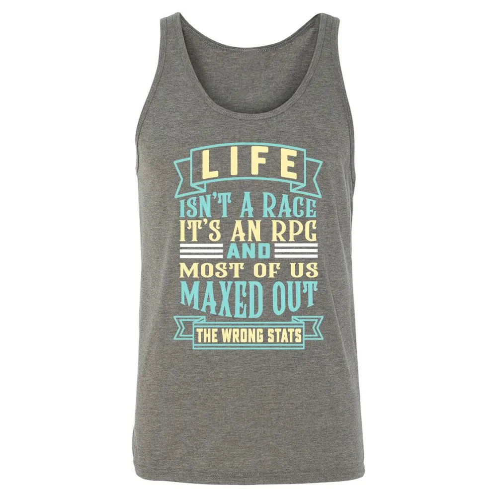 Life Is A RPG Unisex Jersey Tank - Grey Triblend - 8