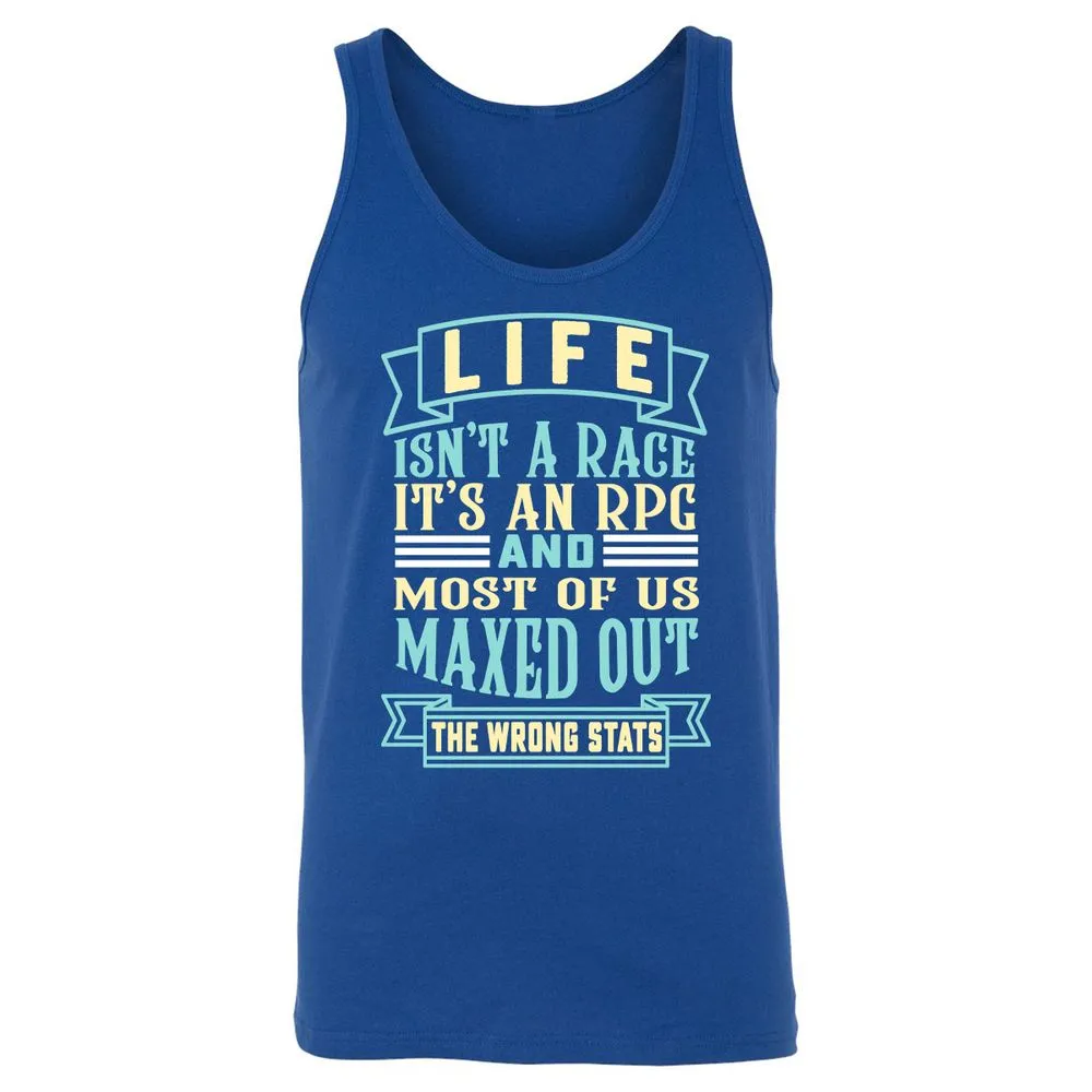 Life Is A RPG Unisex Jersey Tank - True Royal - 13