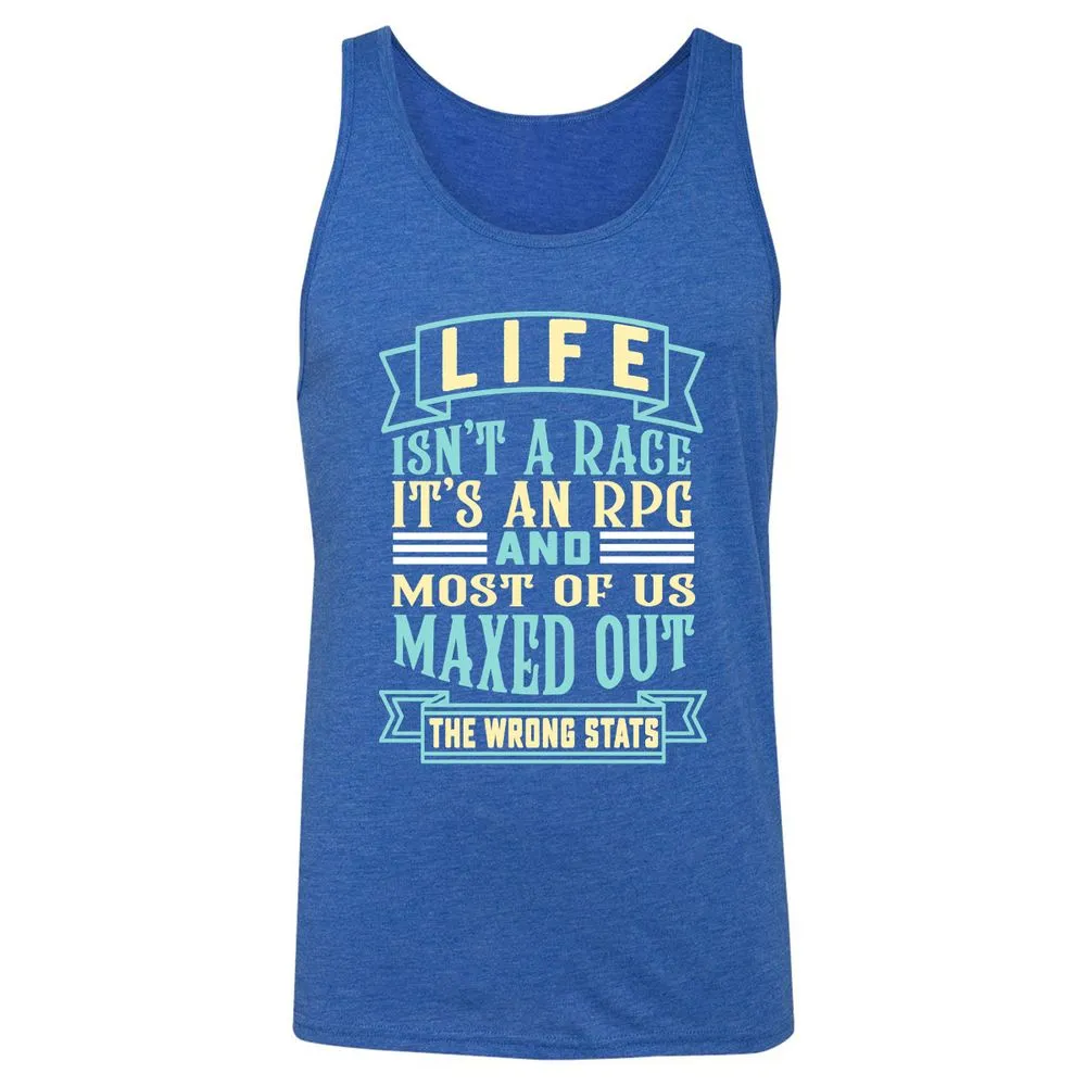 Life Is A RPG Unisex Jersey Tank - True Royal Triblend - 12