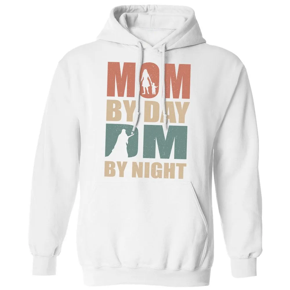 Mom By Day DM By Nigh Classic Unisex Hoodie - White - 11