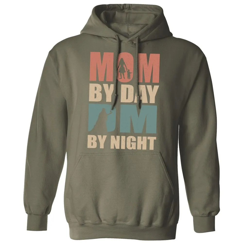 Mom By Day DM By Nigh Classic Unisex Hoodie - Military Green - 4