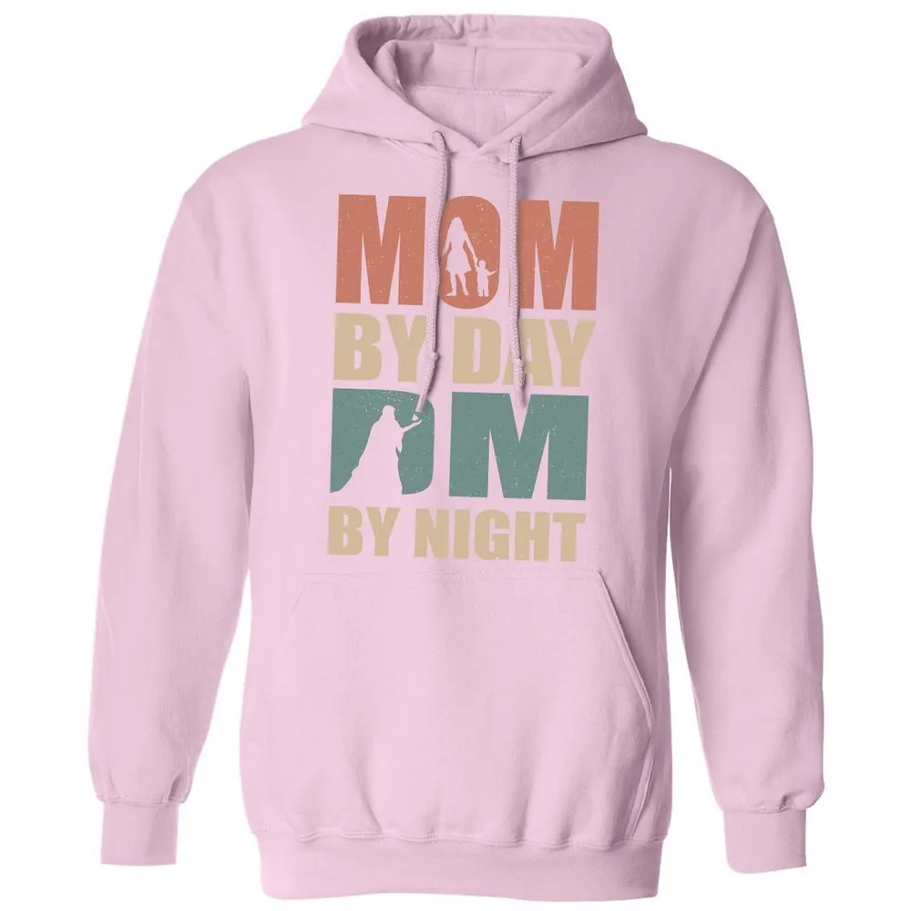 Mom By Day DM By Nigh Classic Unisex Hoodie - Light Pink - 3