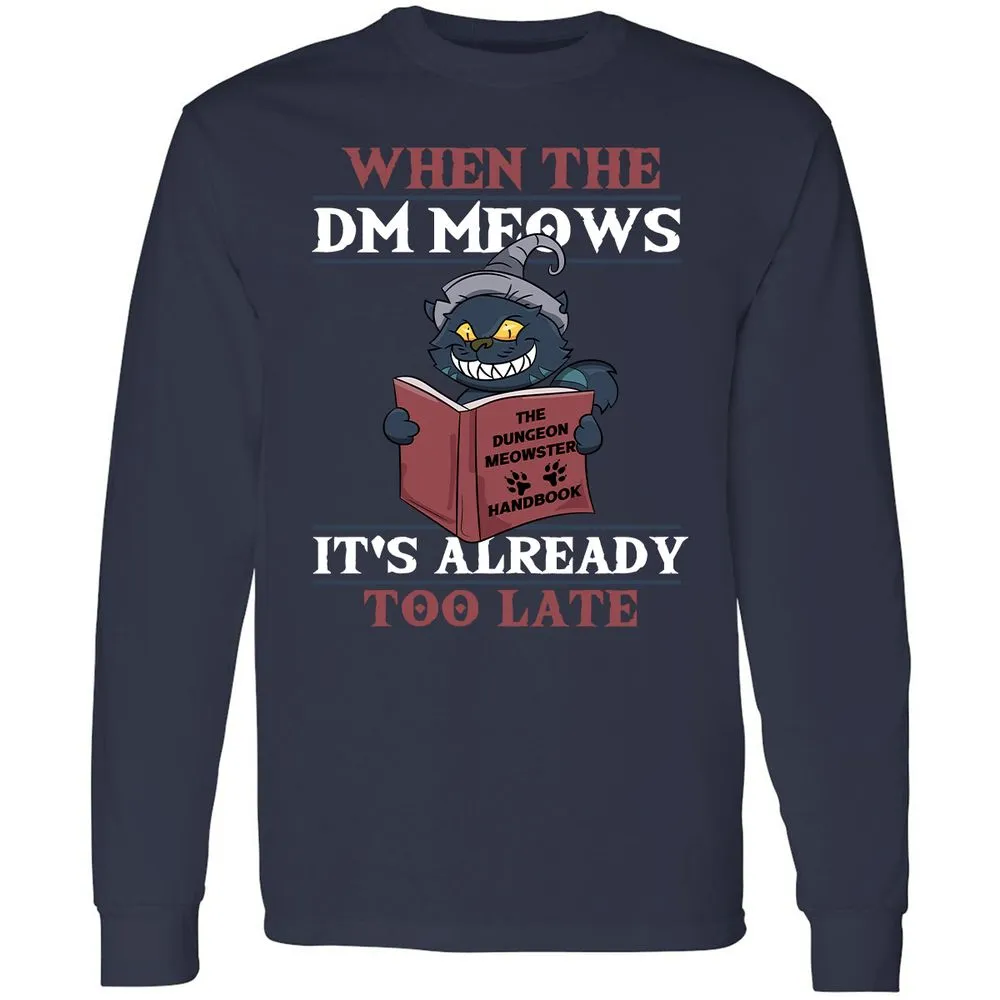 When The DM Meow Long Sleeve T-Shirt - Navy - 2