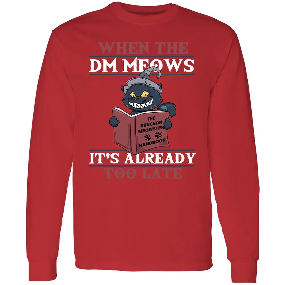 When The DM Meow Long Sleeve T-Shirt - Red - 14