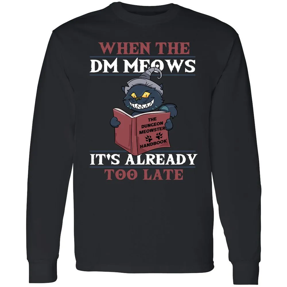 When The DM Meow Long Sleeve T-Shirt - Black - 1