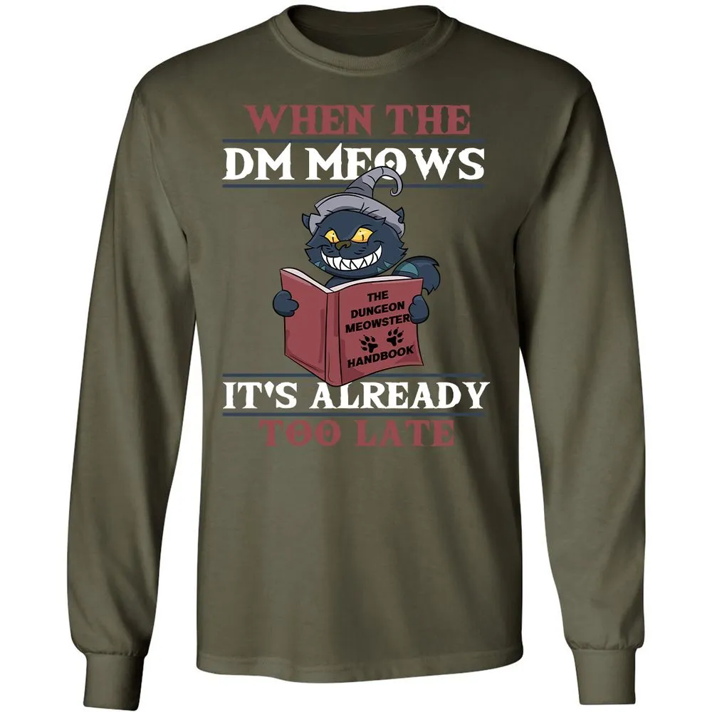 When The DM Meow Long Sleeve T-Shirt - Military Green - 16