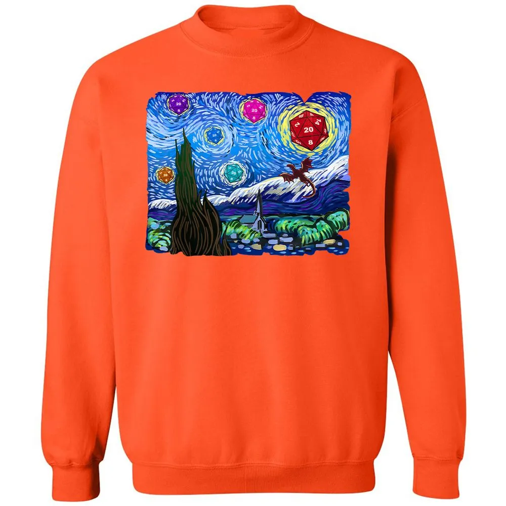 Dragon Starry Night Classic Unisex Sweatshirt - Orange - 10