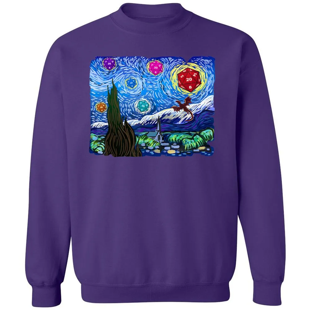 Dragon Starry Night Classic Unisex Sweatshirt - Purple - 6