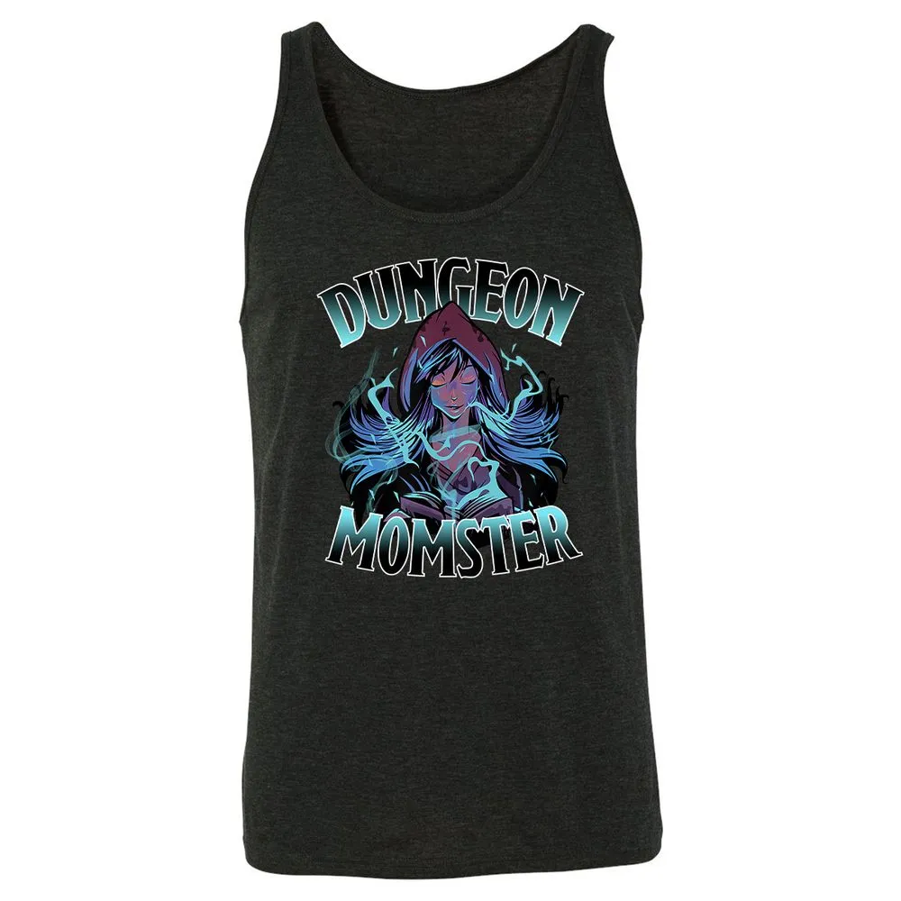 Dungeon Momster Unisex Jersey Tank - Charcoal Black Triblend - 5