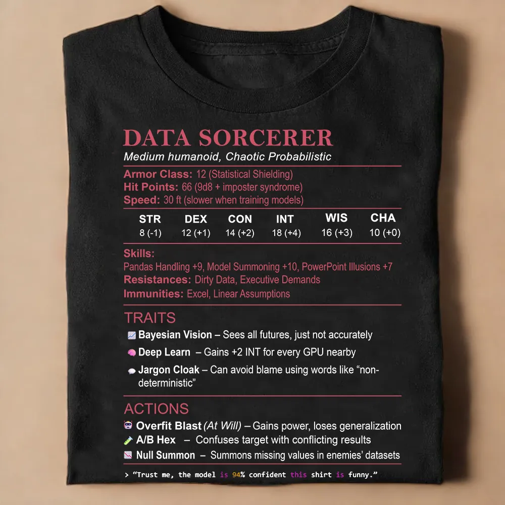 Data Scientist Stats (Data Sorcerer) Classic Unisex T-Shirt - 1