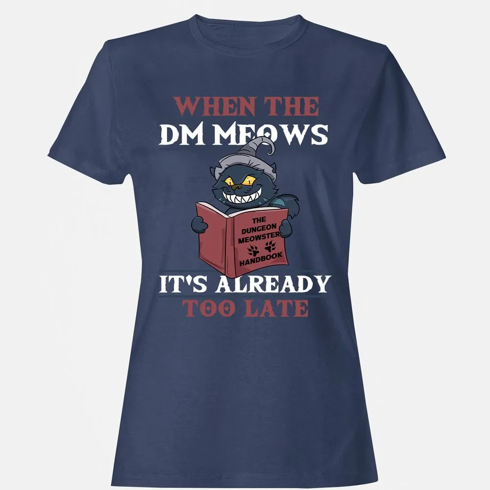 When The DM Meow Women's T-Shirt - Navy - 10