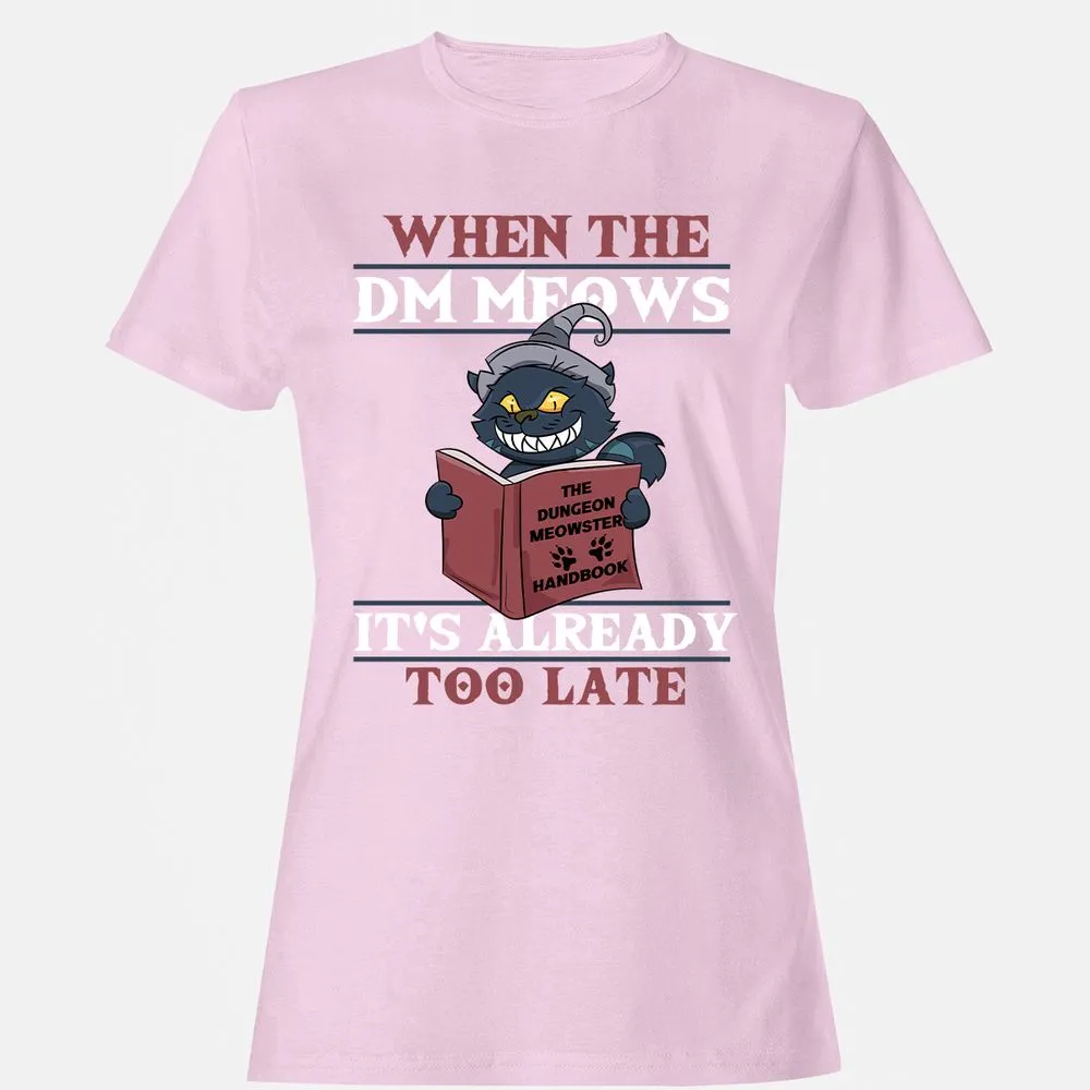 When The DM Meow Women's T-Shirt - Light Pink - 9