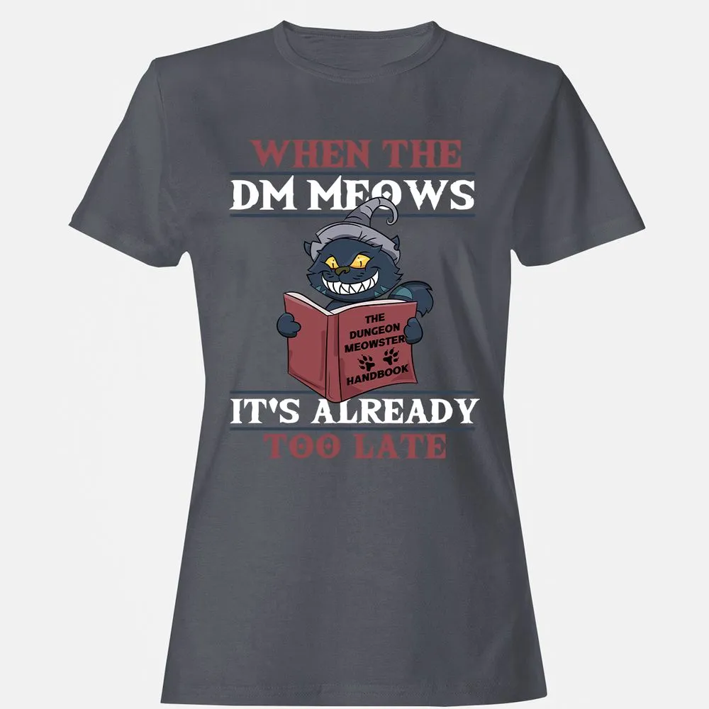 When The DM Meow Women's T-Shirt - Dark Heather - 5