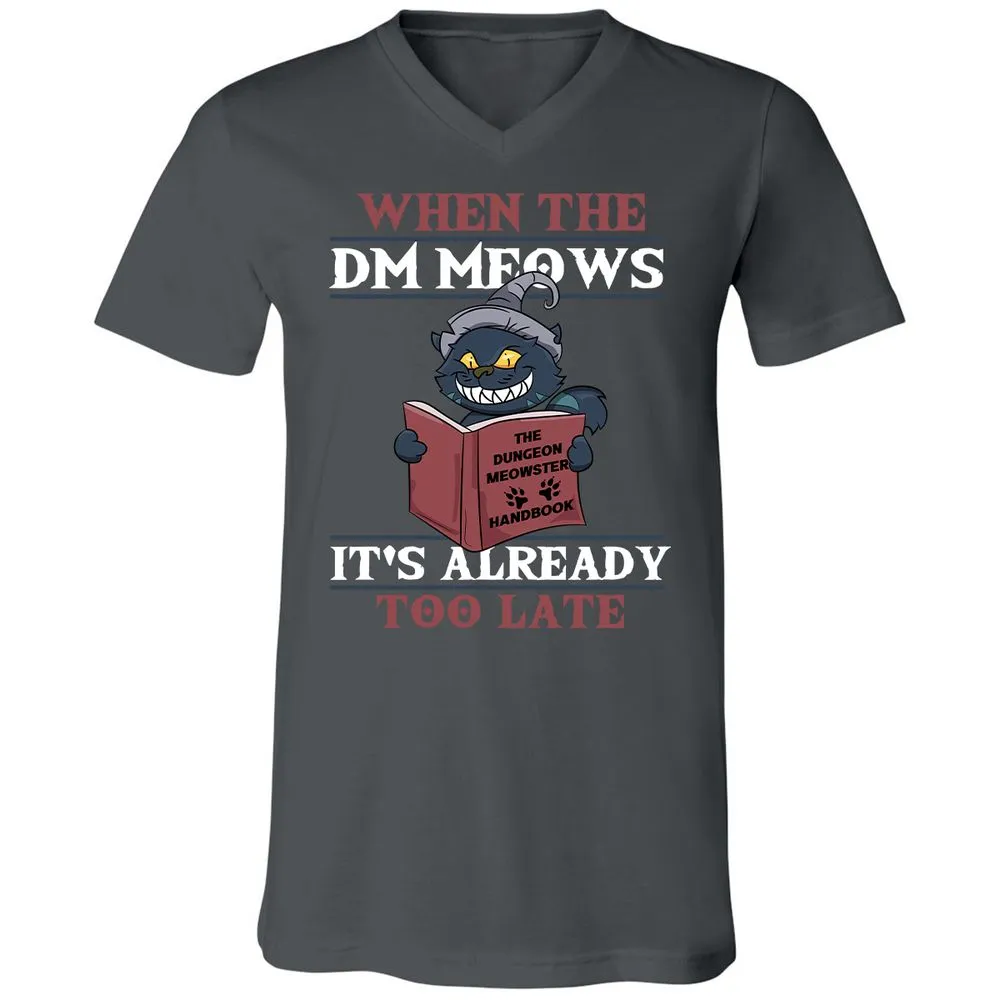 When The DM Meow Unisex V-Neck T-Shirt - Asphalt - 12