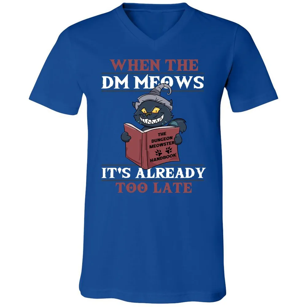 When The DM Meow Unisex V-Neck T-Shirt - True Royal - 4