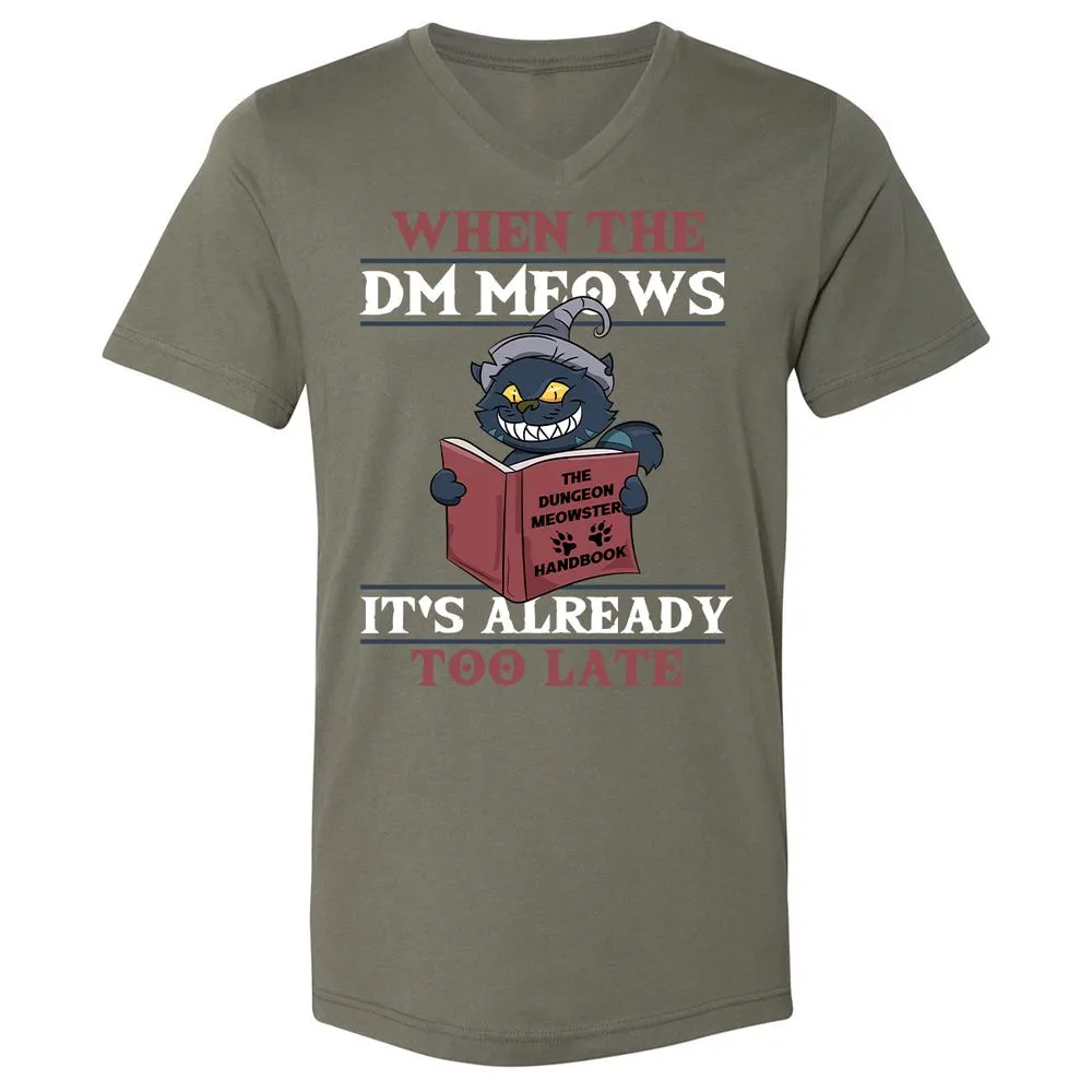 When The DM Meow Unisex V-Neck T-Shirt - Military Green - 10