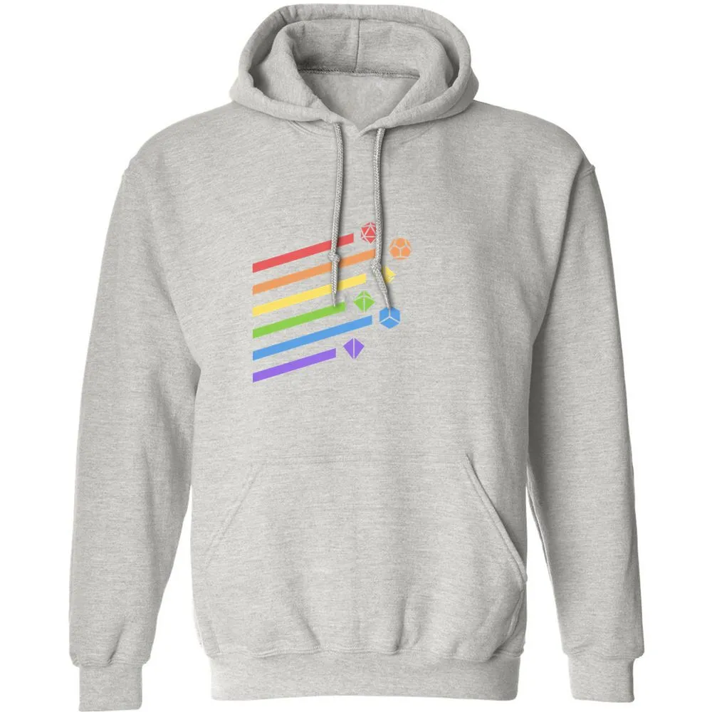 Rainbow Dice Set Classic Unisex Hoodie - Ash - 8