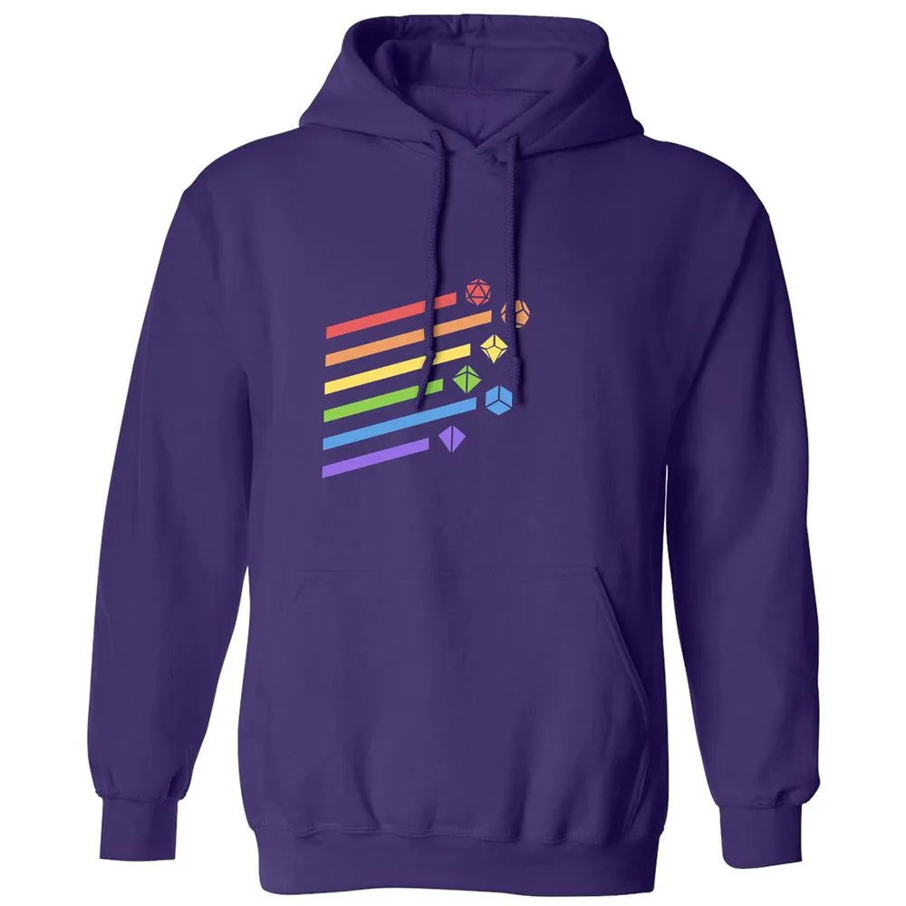 Rainbow Dice Set Classic Unisex Hoodie - Purple - 6
