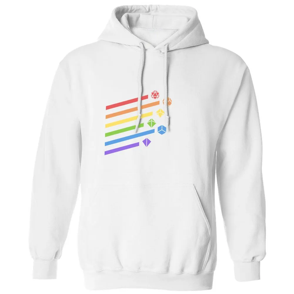 Rainbow Dice Set Classic Unisex Hoodie - White - 11