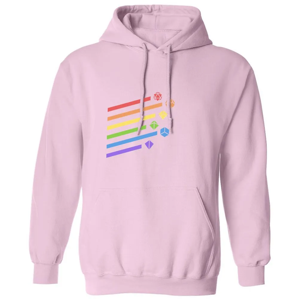 Rainbow Dice Set Classic Unisex Hoodie - Light Pink - 3