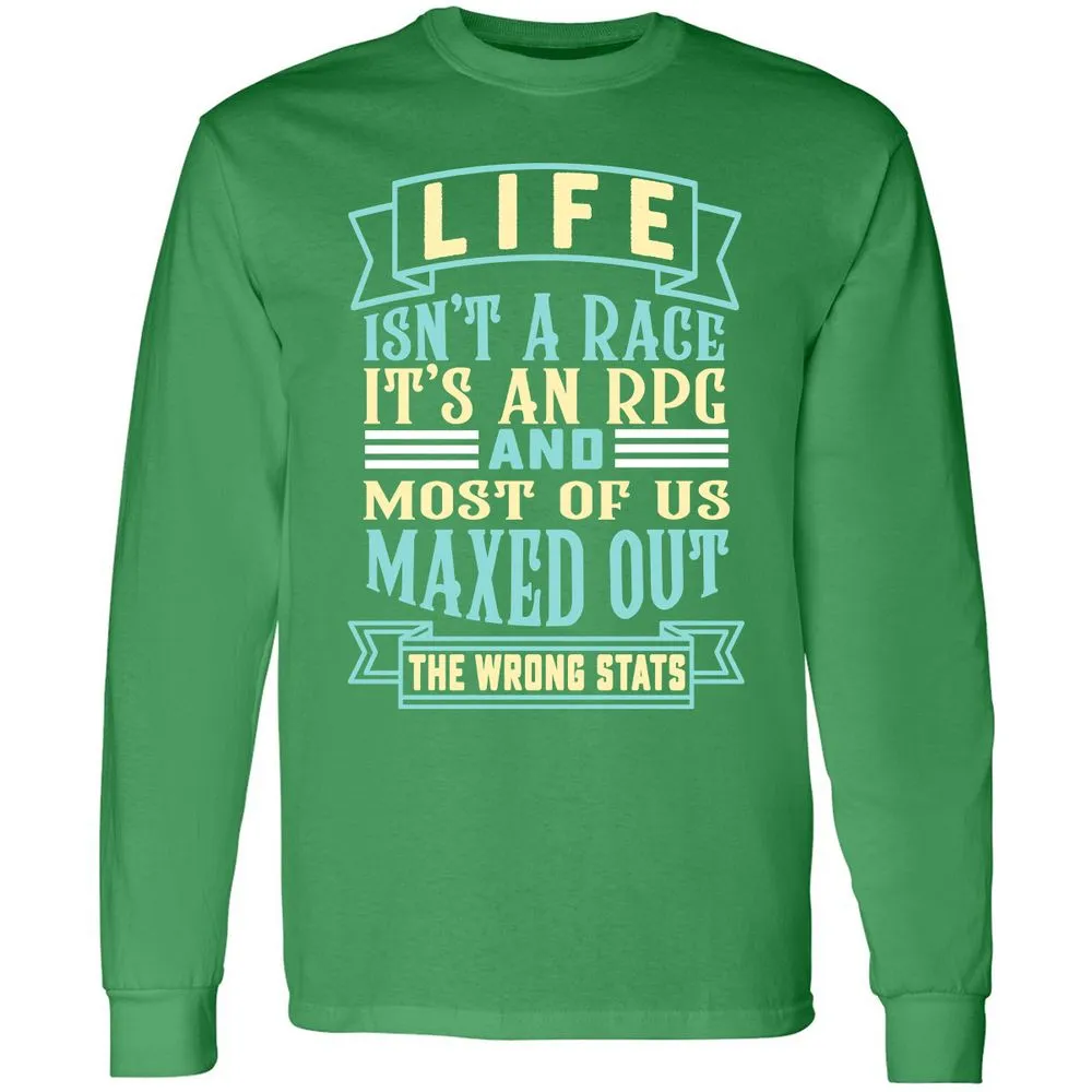 Life Is A RPG Long Sleeve T-Shirt - Irish Green - 10