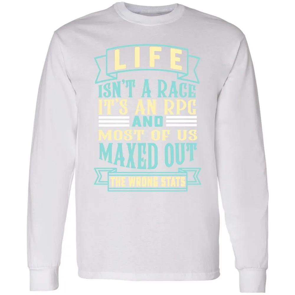 Life Is A RPG Long Sleeve T-Shirt - White - 5
