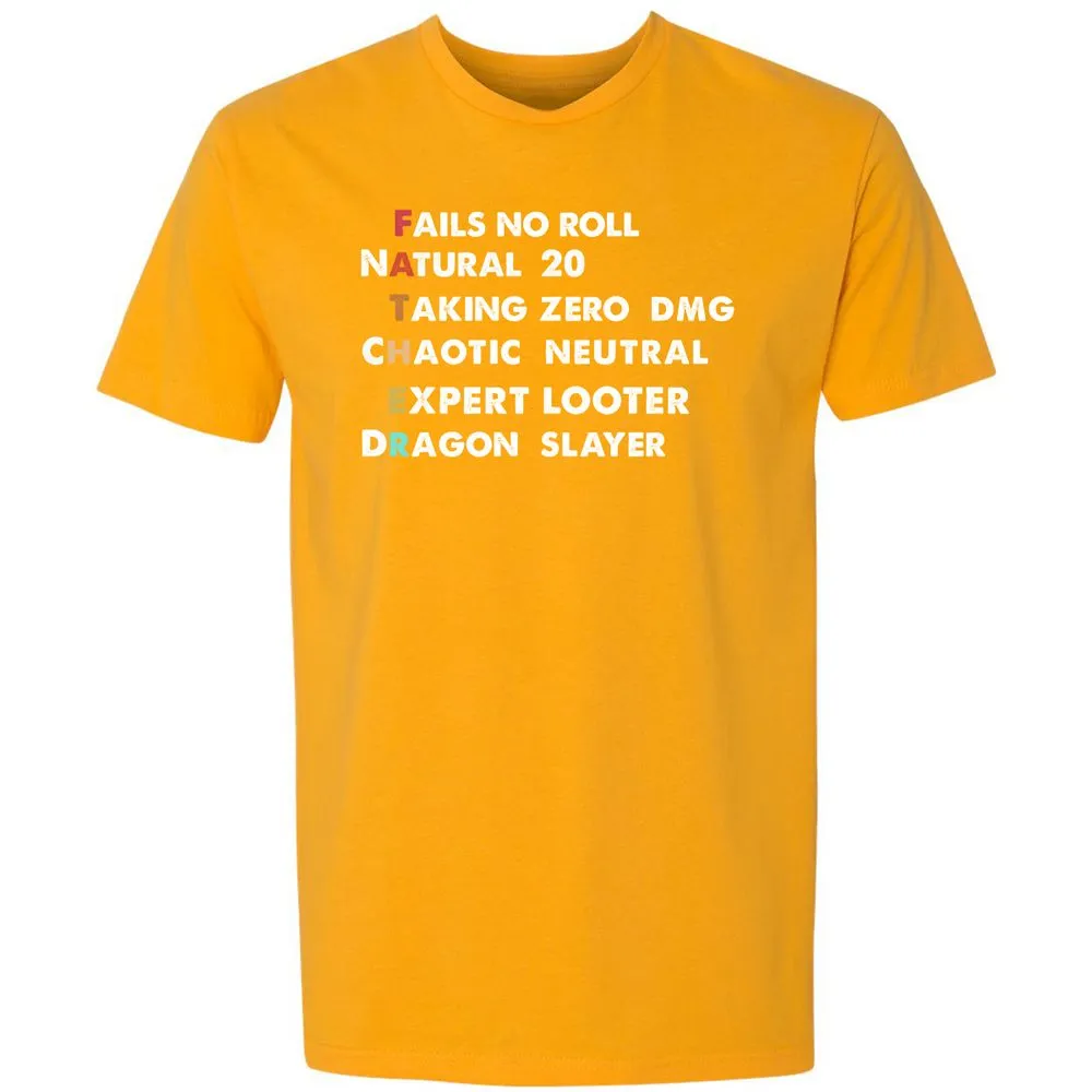 Father D&D Premium Unisex T-Shirt - Gold - 12
