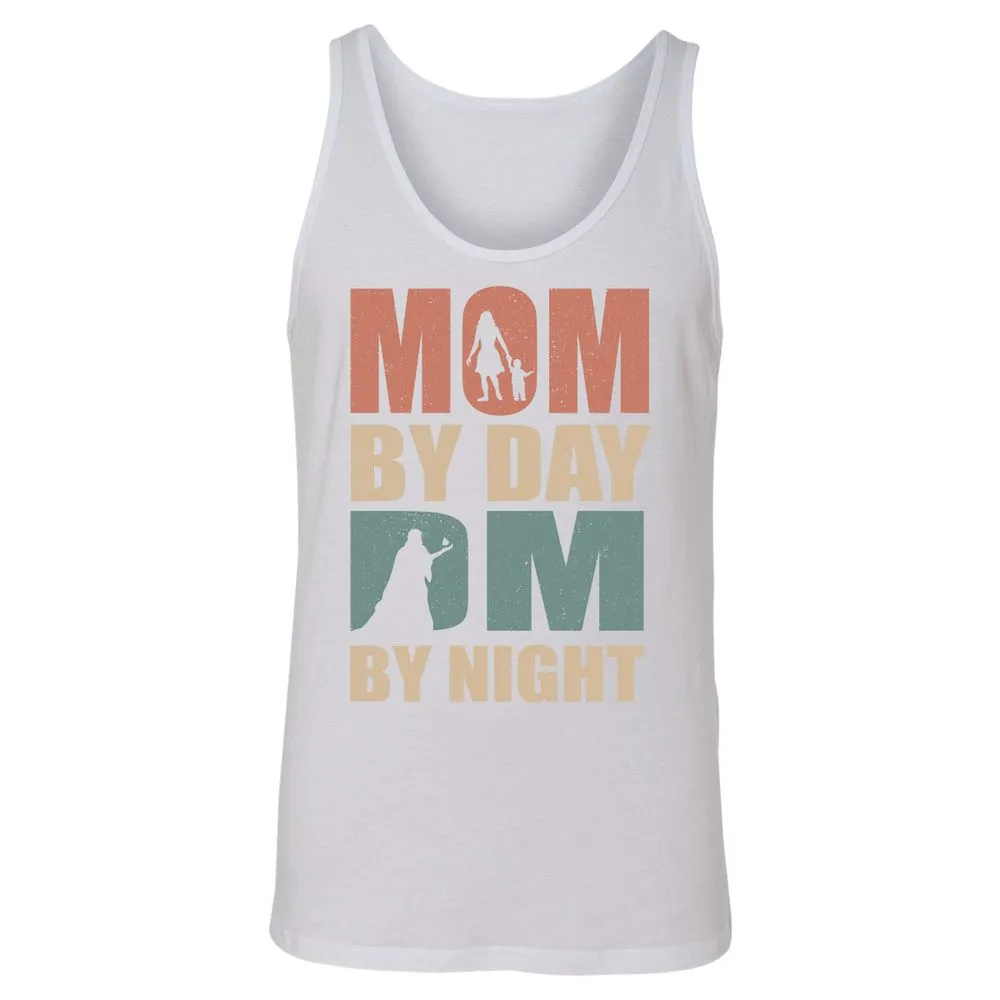 Mom By Day DM By Night Unisex Jersey Tank - White - 14
