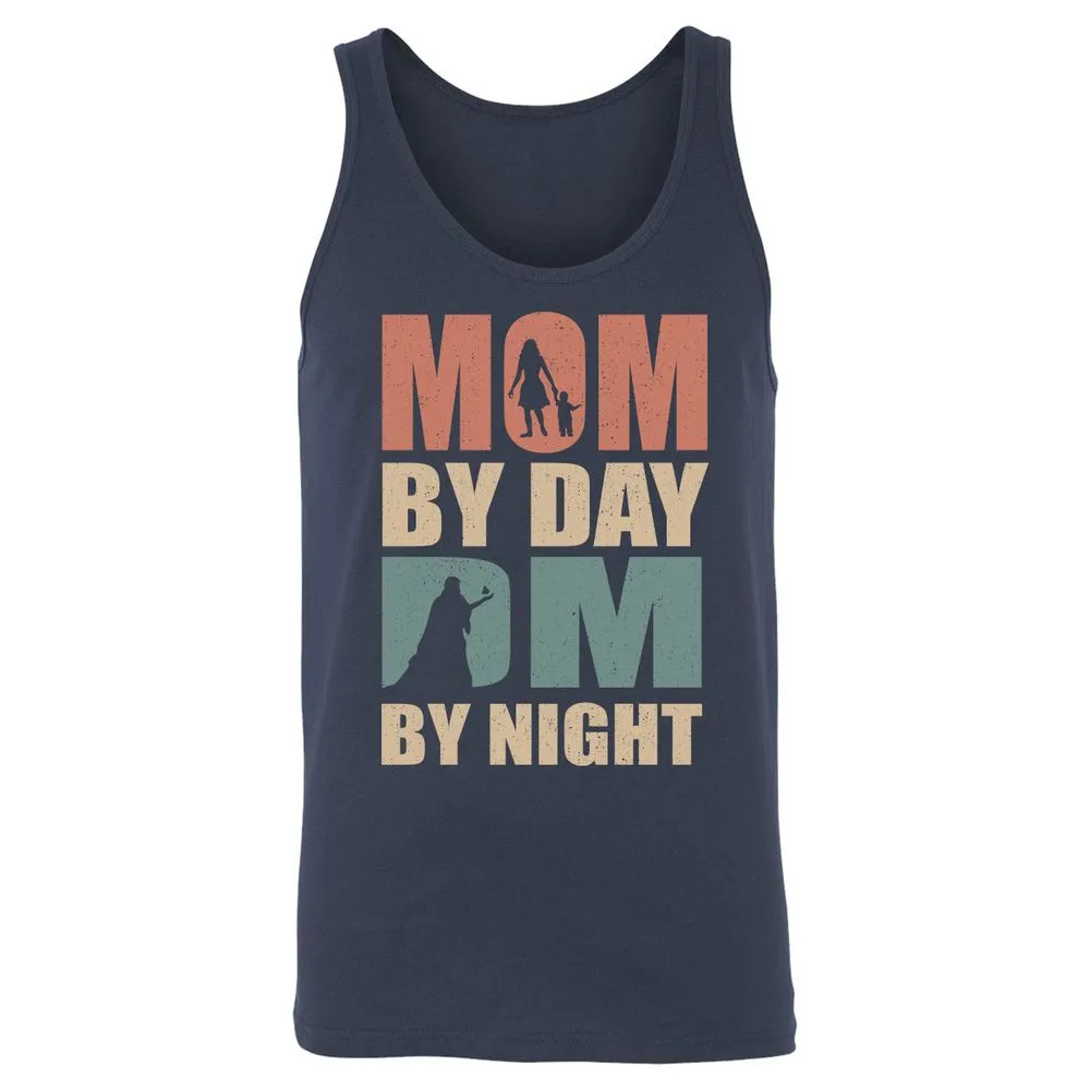 Mom By Day DM By Night Unisex Jersey Tank - Navy - 2