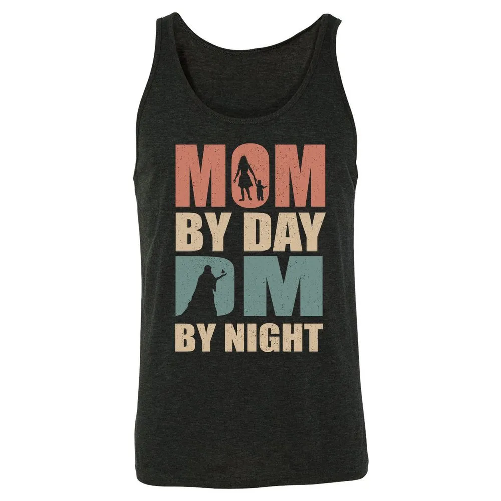 Mom By Day DM By Night Unisex Jersey Tank - Charcoal Black Triblend - 5
