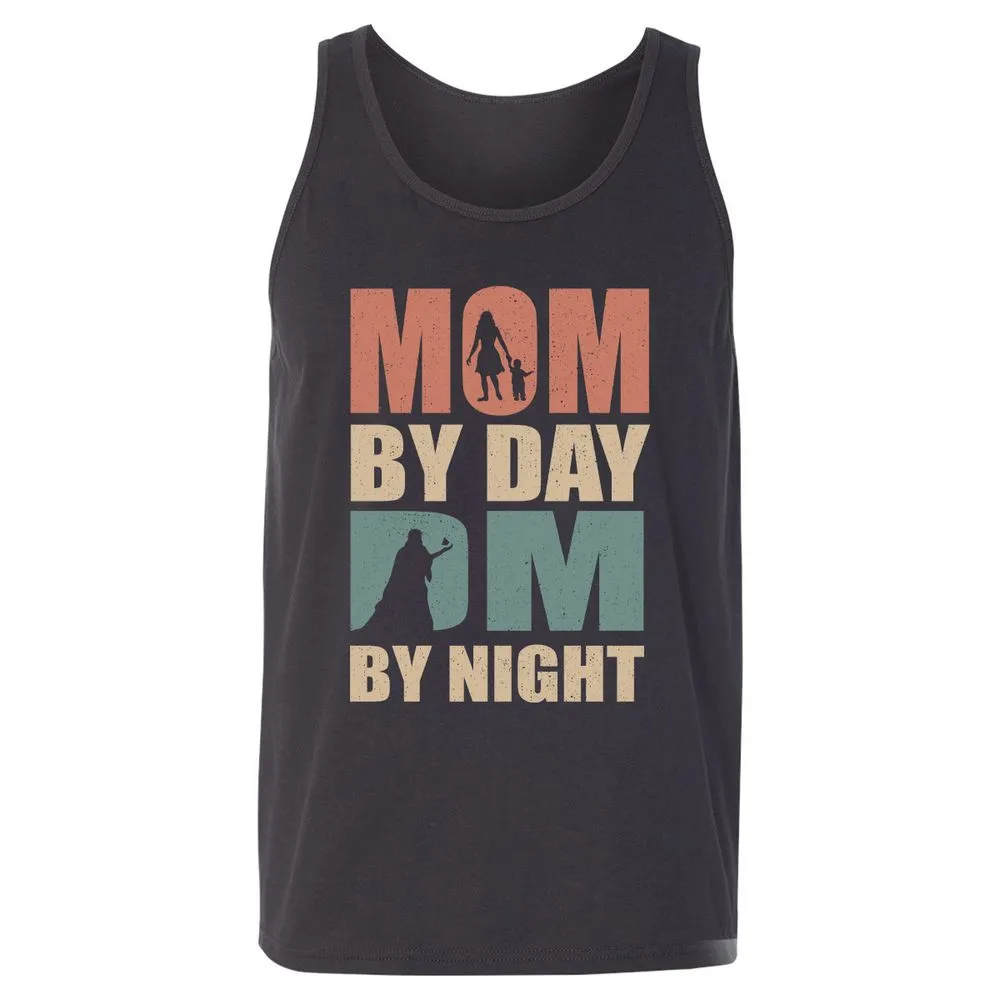 Mom By Day DM By Night Unisex Jersey Tank - Dark Grey - 7