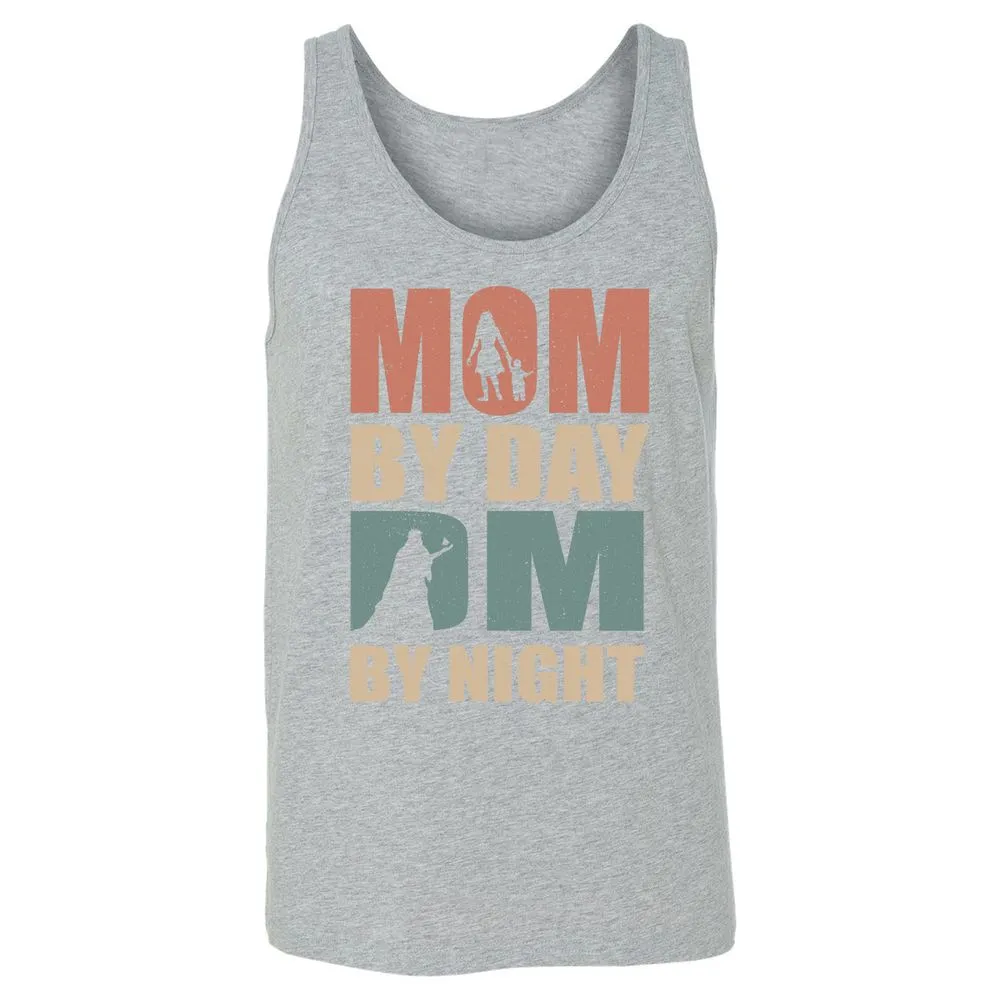 Mom By Day DM By Night Unisex Jersey Tank - Athletic Heather - 4