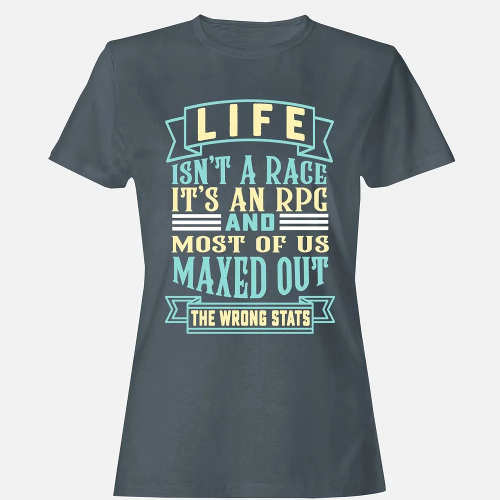 Life Is A RPG Women's T-Shirt - Charcoal - 3