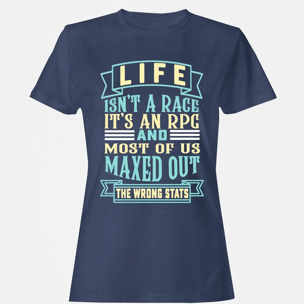 Life Is A RPG Women's T-Shirt - Navy - 10