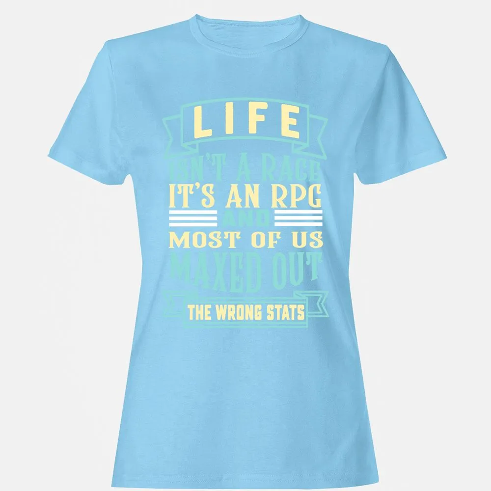 Life Is A RPG Women's T-Shirt - Light Blue - 8