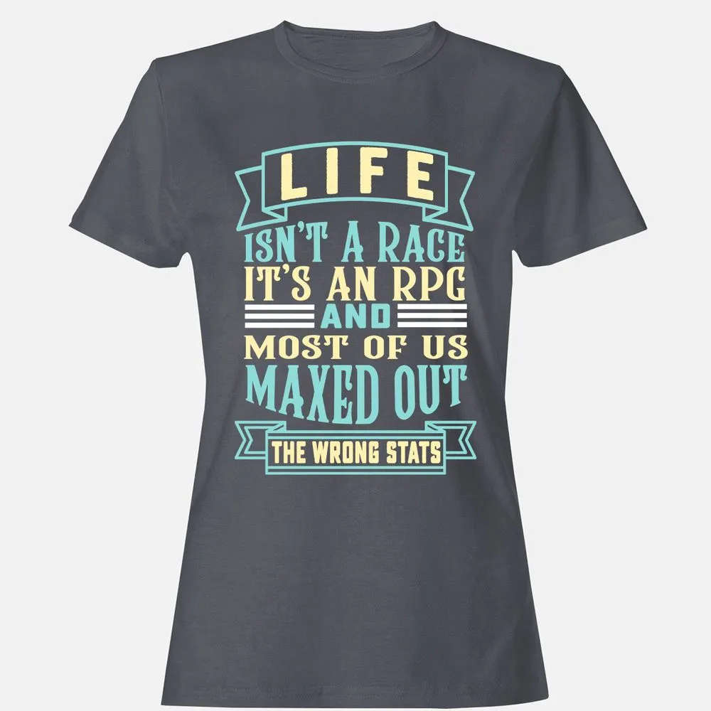 Life Is A RPG Women's T-Shirt - Dark Heather - 5
