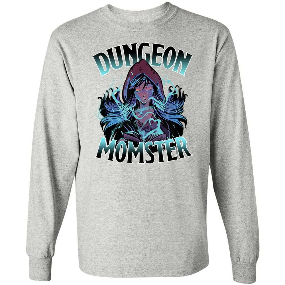 Dungeon Momster Long Sleeve T-Shirt - Ash - 7
