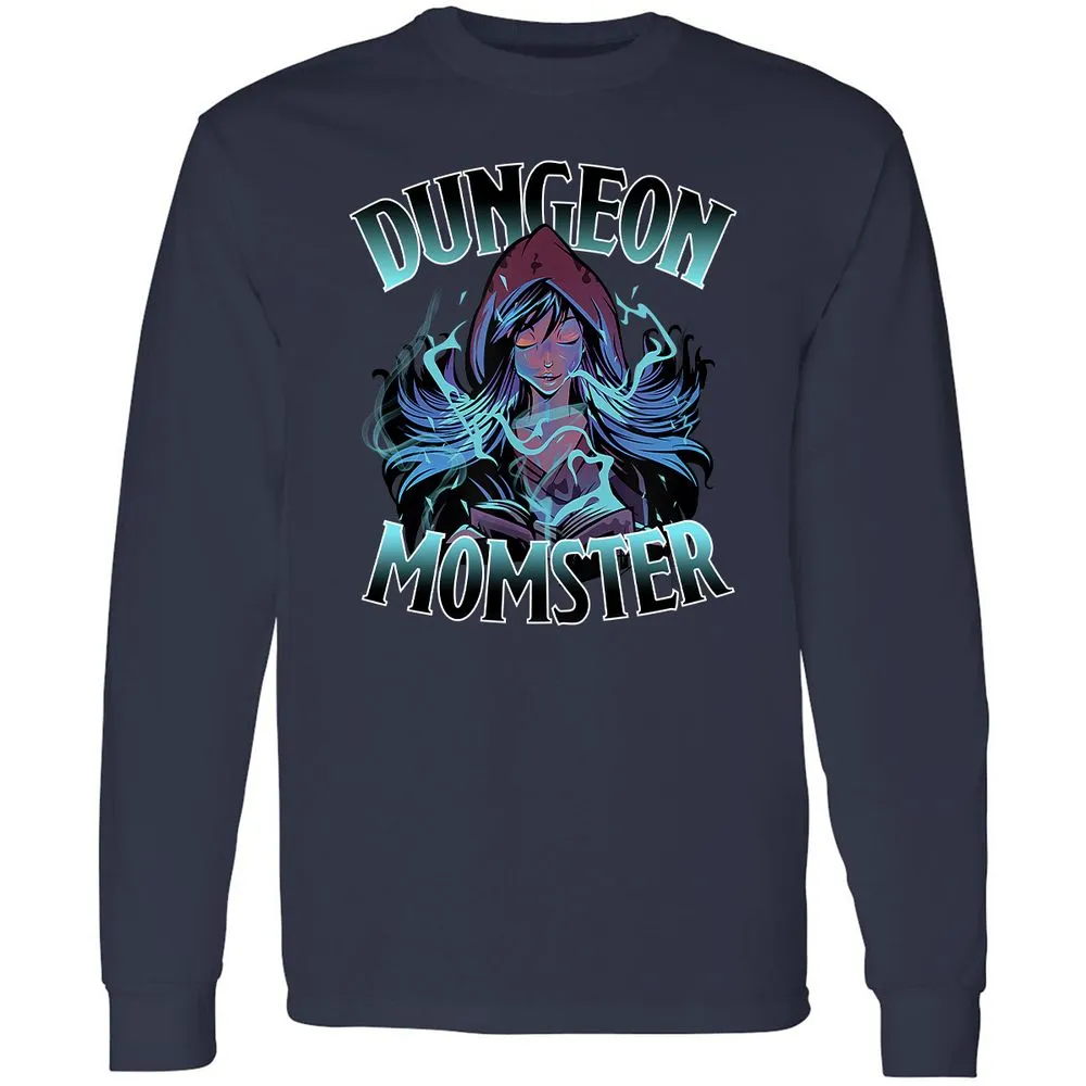 Dungeon Momster Long Sleeve T-Shirt - Navy - 2