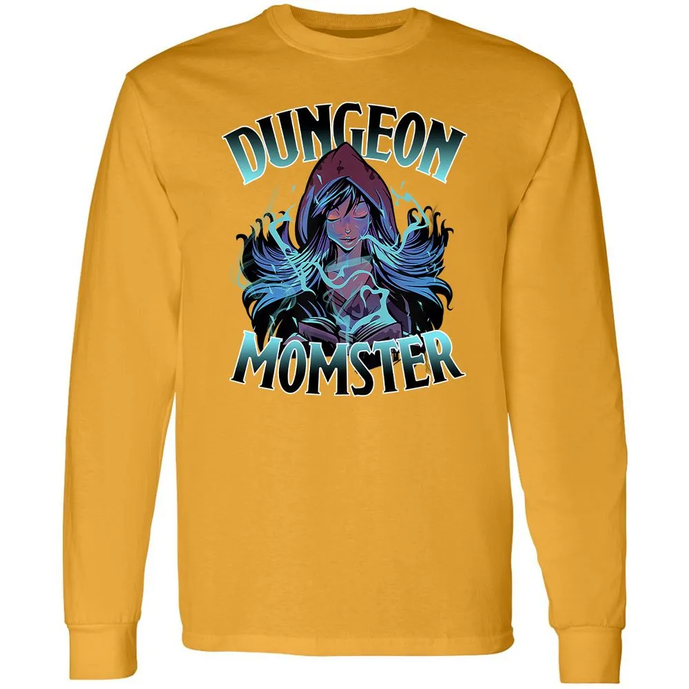 Dungeon Momster Long Sleeve T-Shirt - Gold - 9