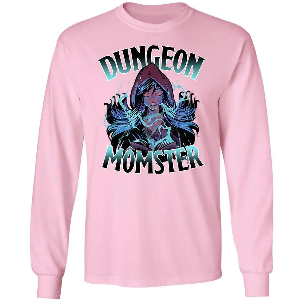 Dungeon Momster Long Sleeve T-Shirt - Light Pink - 3