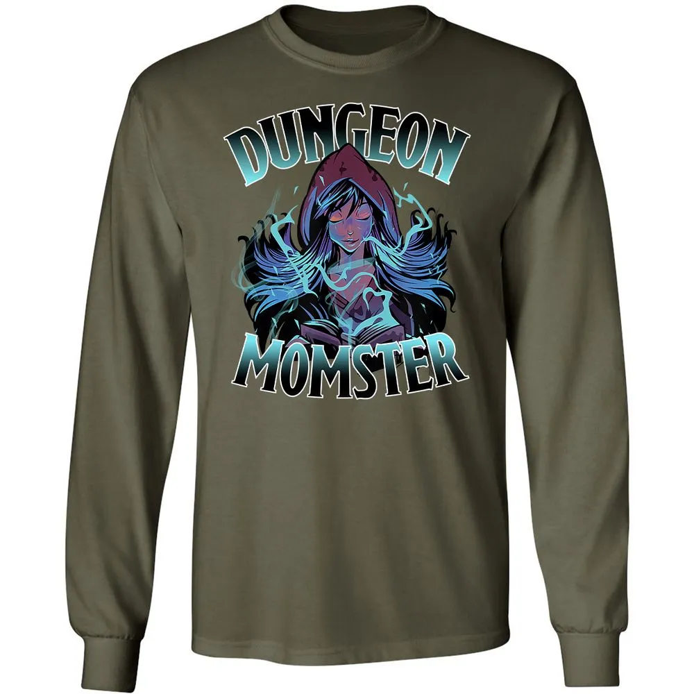 Dungeon Momster Long Sleeve T-Shirt - Military Green - 16