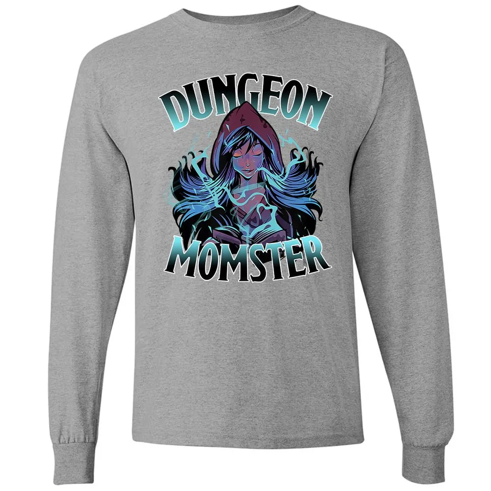 Dungeon Momster Long Sleeve T-Shirt - Graphite Heather - 6