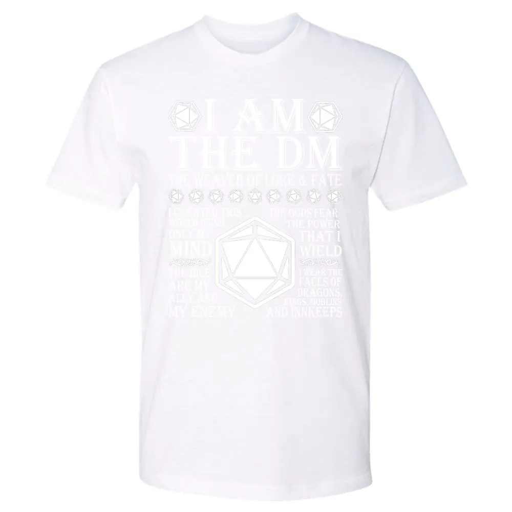 I Am The DM The Weaver Of Lore And Fate Premium Unisex T-Shirt - White - 4