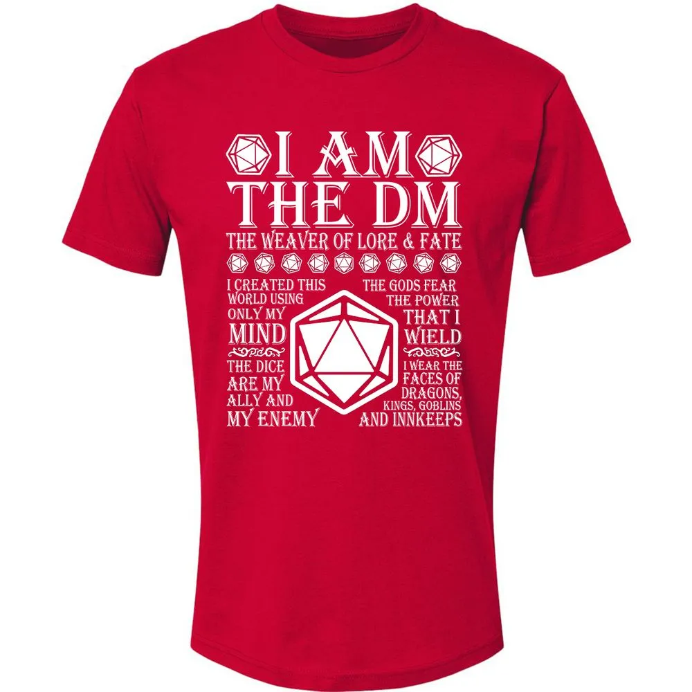 I Am The DM The Weaver Of Lore And Fate Premium Unisex T-Shirt - Red - 6