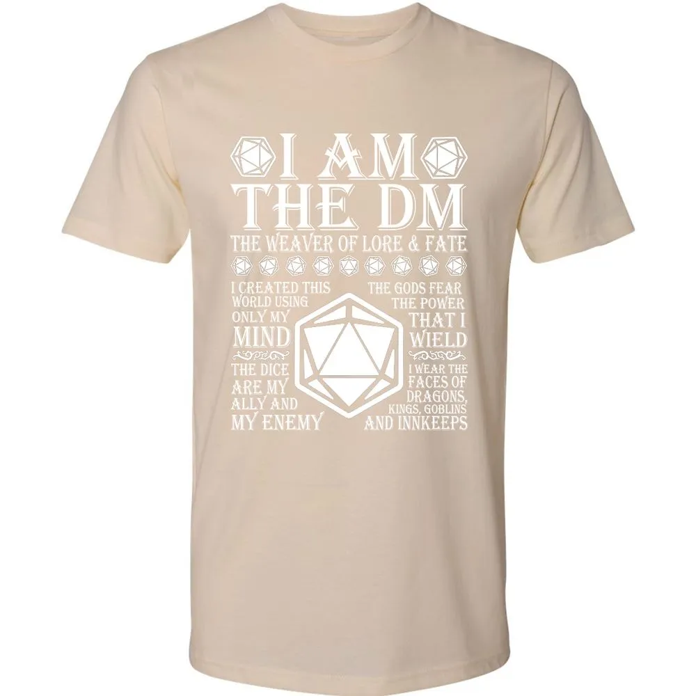 I Am The DM The Weaver Of Lore And Fate Premium Unisex T-Shirt - Cream - 14